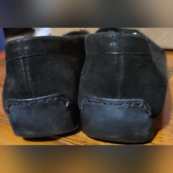 STUART WEITZMAN Black Suede Embellished Driving Loafers Womens Size 9 - Picture 7 of 10